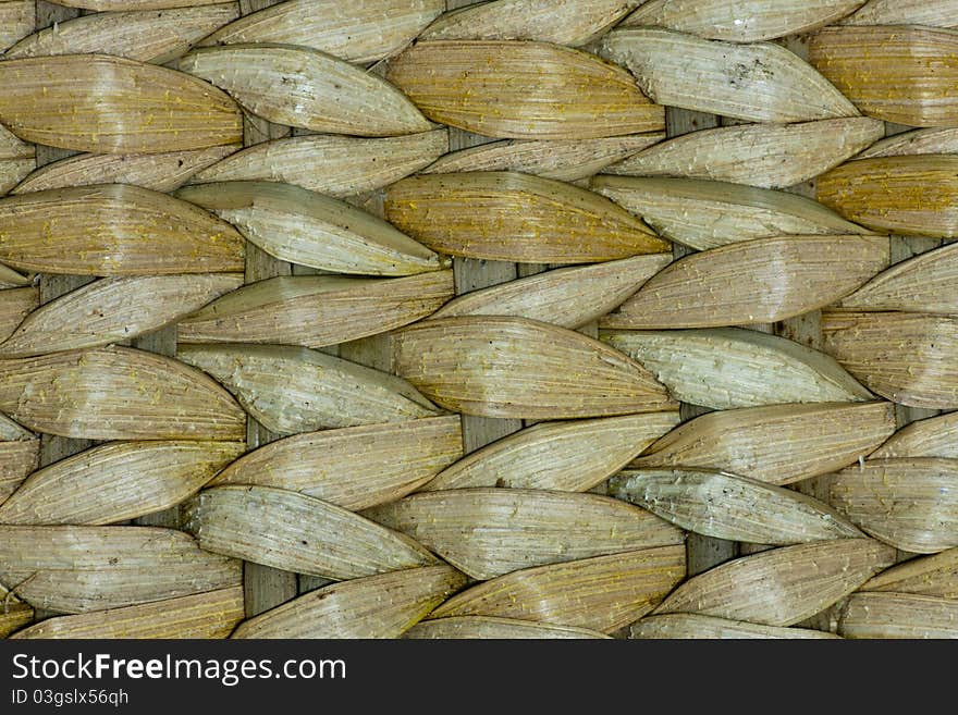 Thai wooden wicker pattern close up