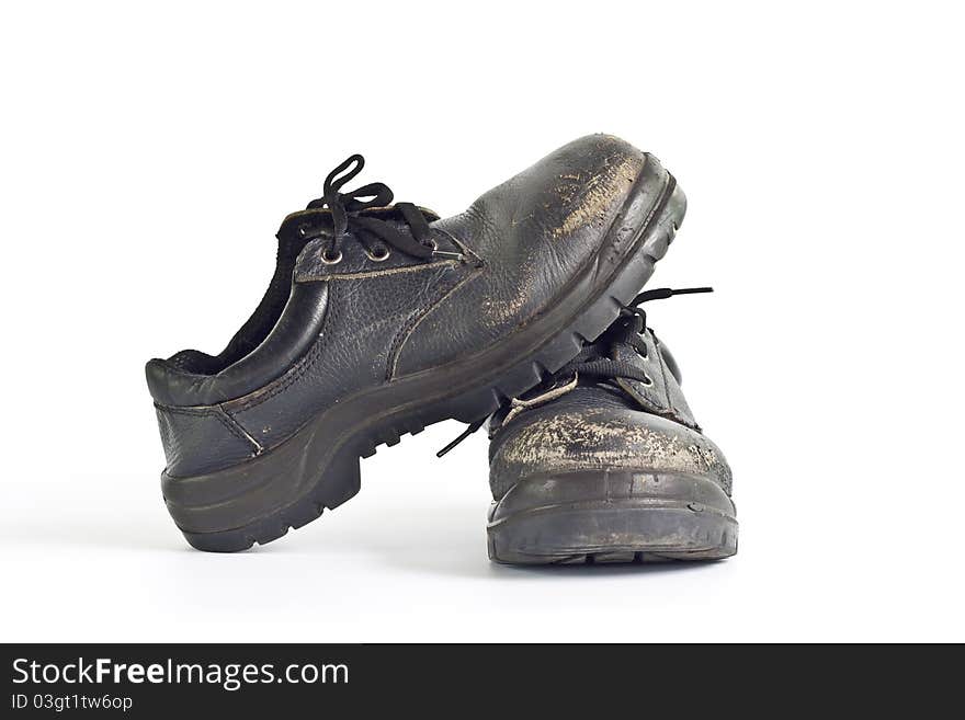 Old Shoes Isolated on White