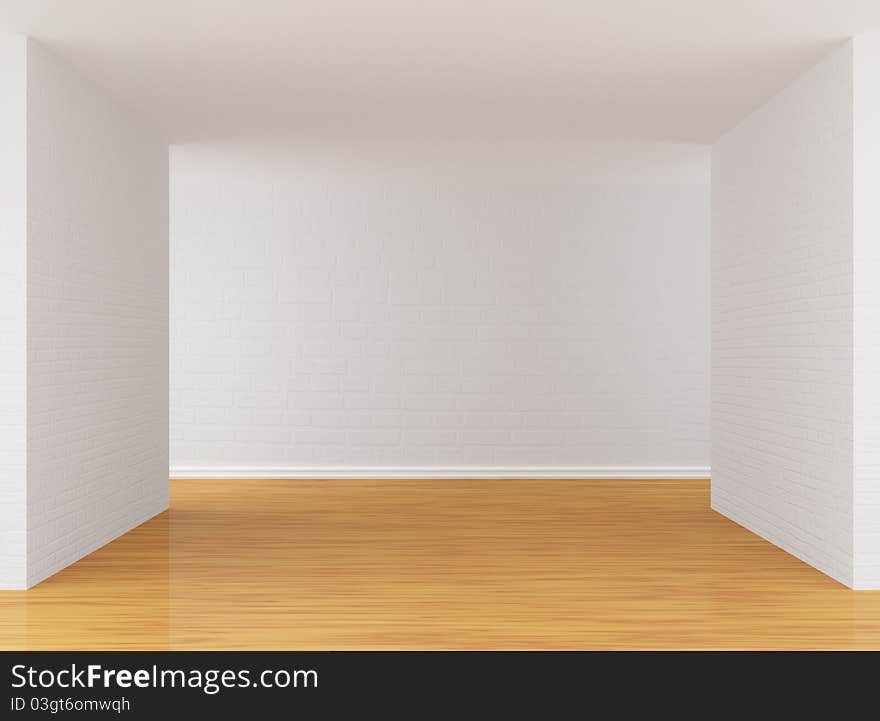 Empty room with wooden floor