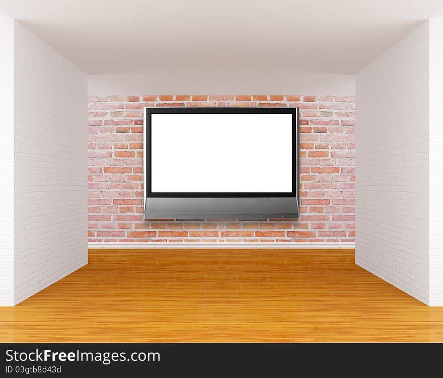 Empty room with flat tv