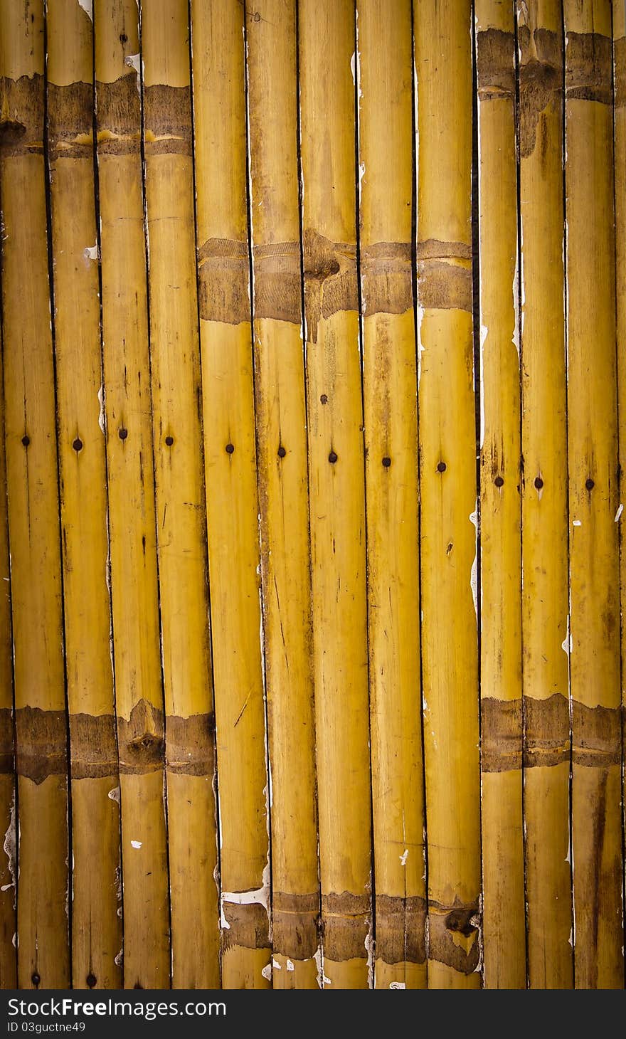 Bamboo fence to be sorted into several trees