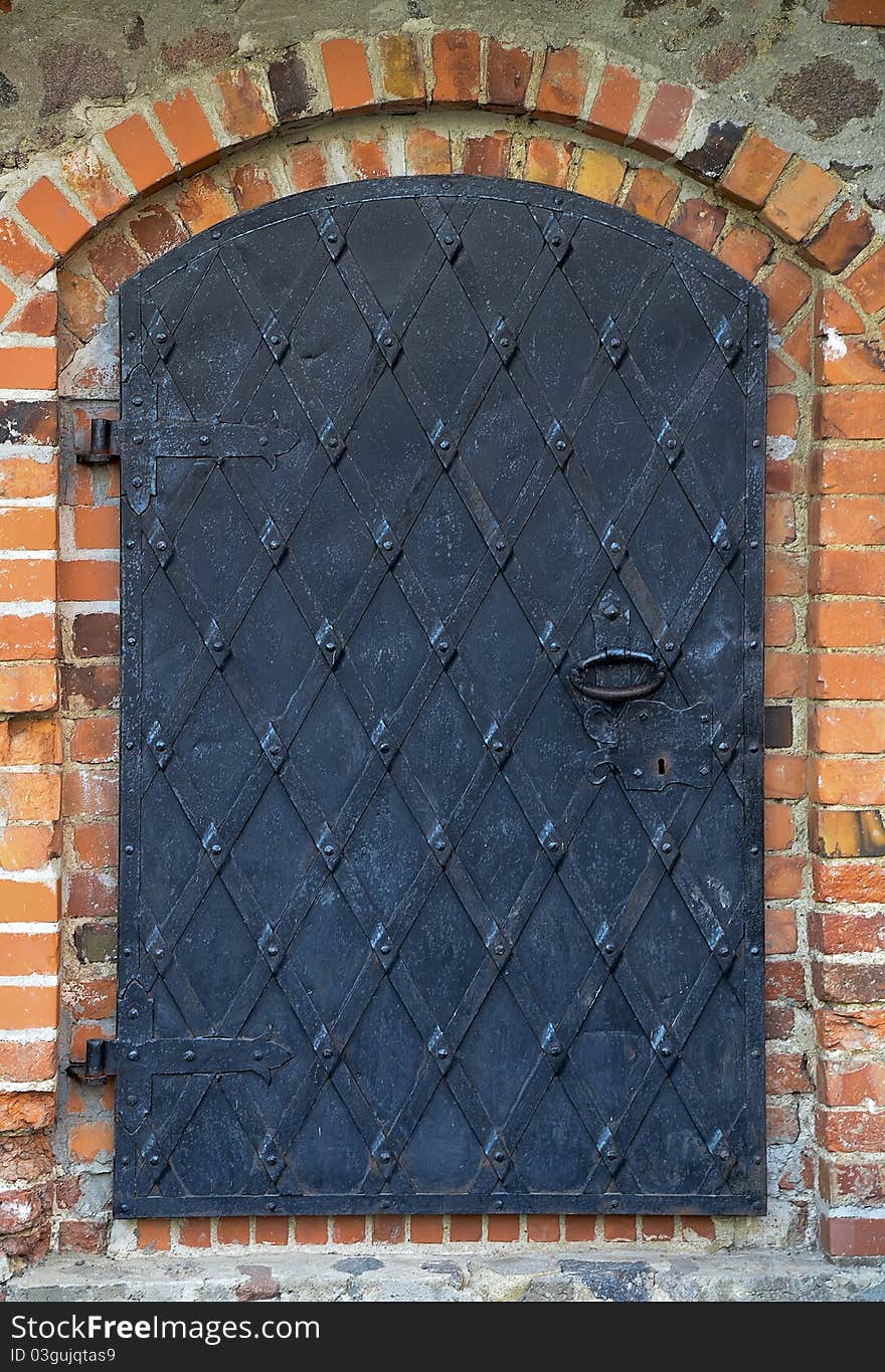 Old iron black antique door texture. Old iron black antique door texture