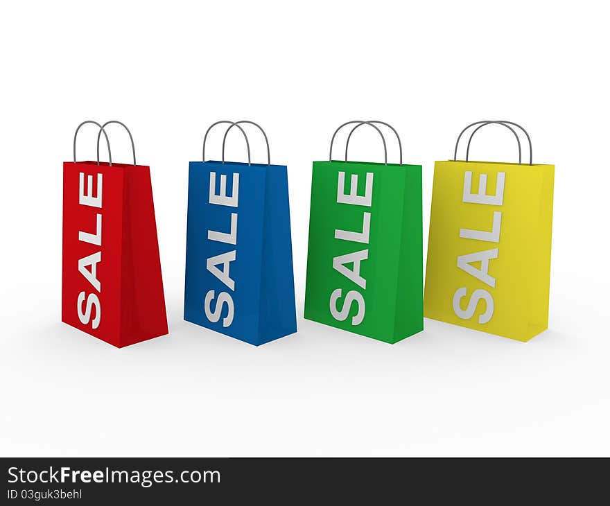 3d sale bag red retail shopping discount buy. 3d sale bag red retail shopping discount buy