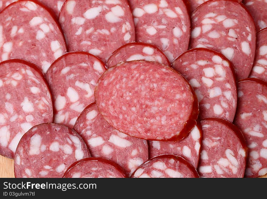 Smoked sausage background