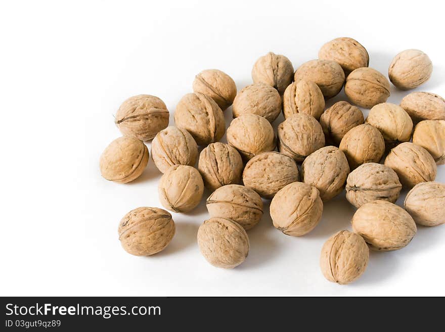 Nuts isolated on a white background