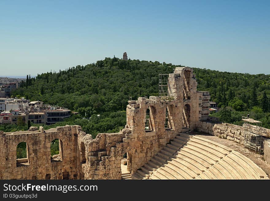 The Theater of Herodes Atticus in Athens, Greece