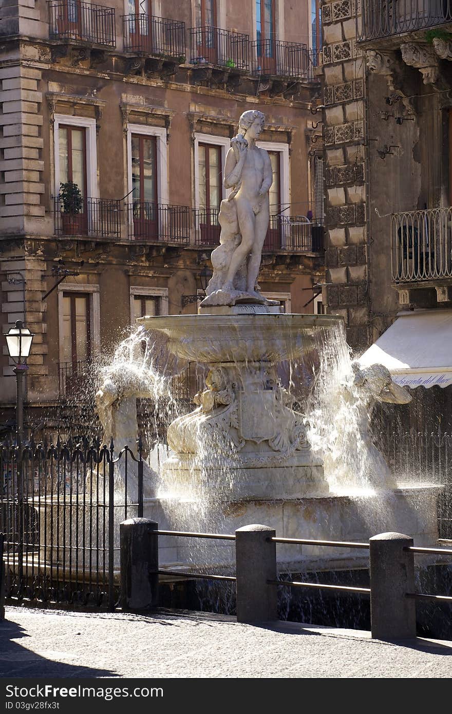 The Fountain Of Amenano, Catania