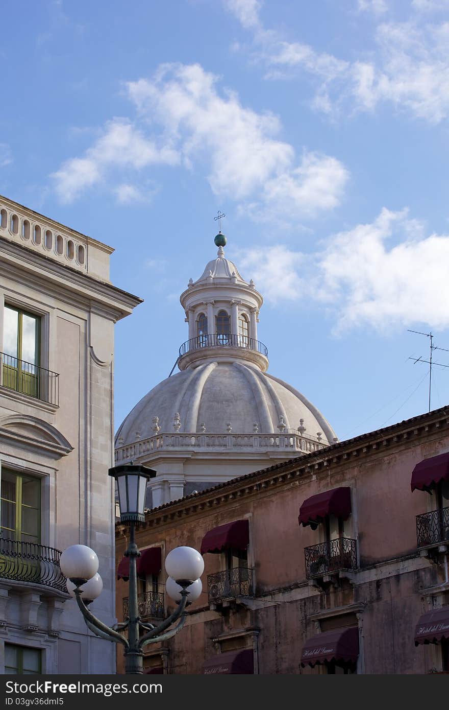 Dome Of The Church Of The Abbey Of Sant  Agata