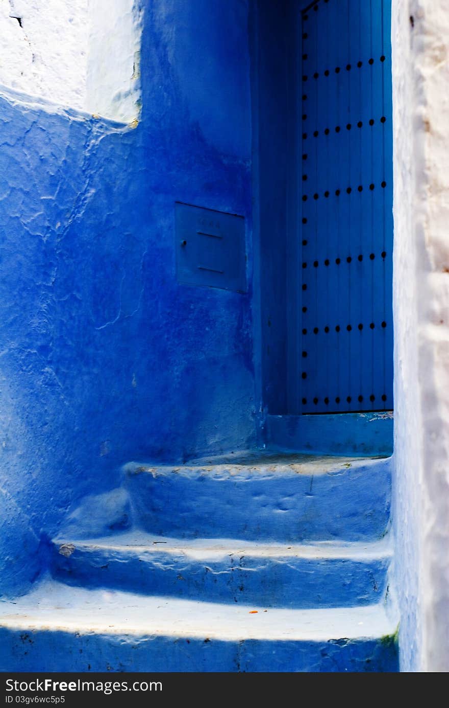 Chefchaouen Blue Stairs