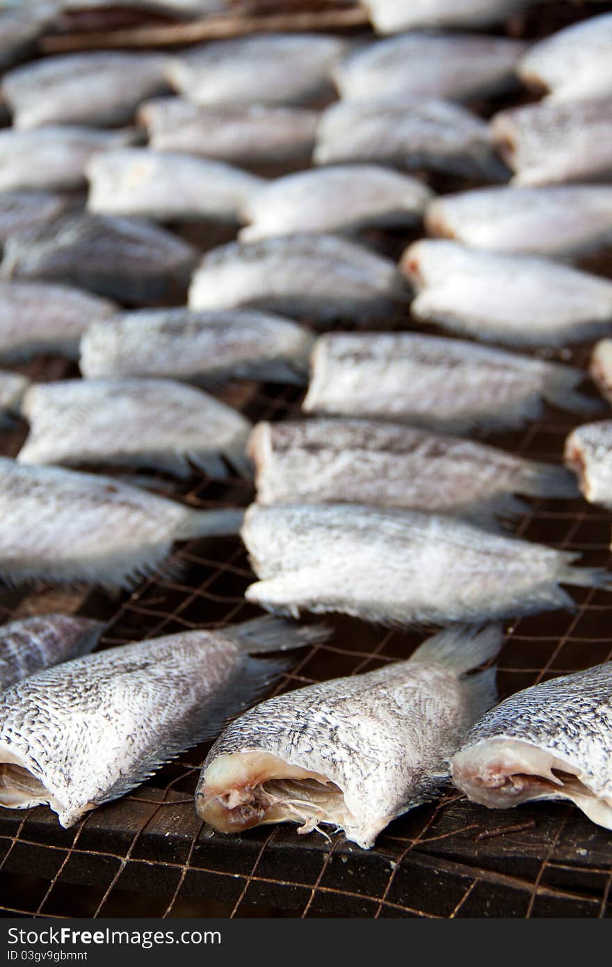 The gourami is dry out in fresh-food market