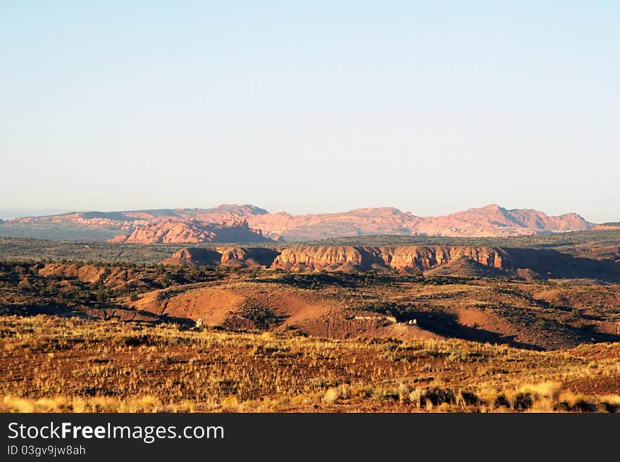 Western landscape in arizona plains