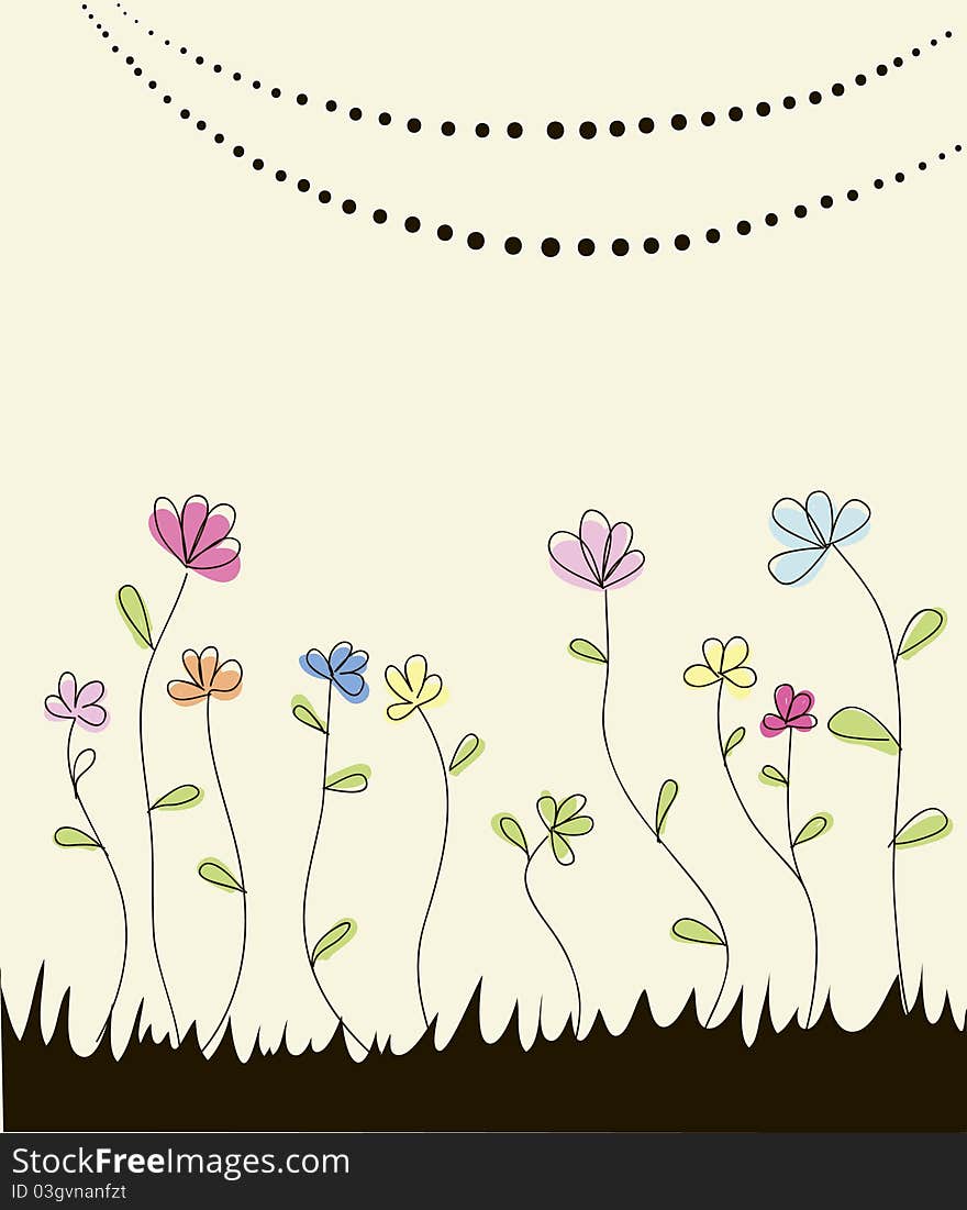 Retro floral pattern ornate background. Retro floral pattern ornate background