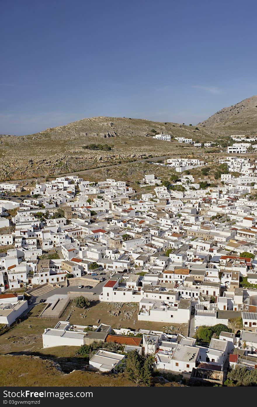 View of Lindos from the acropolis