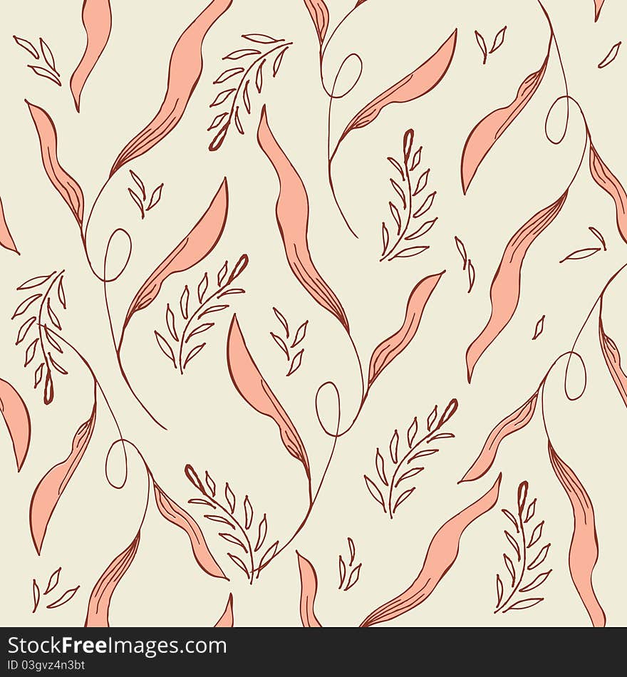 Floral seamless pattern organic ornament