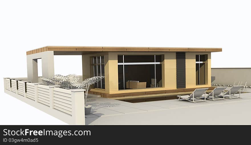 Render a family holiday home