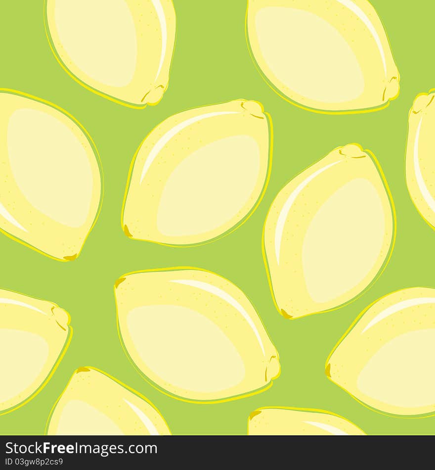 Seamless wallpaper with hand drawn lemons