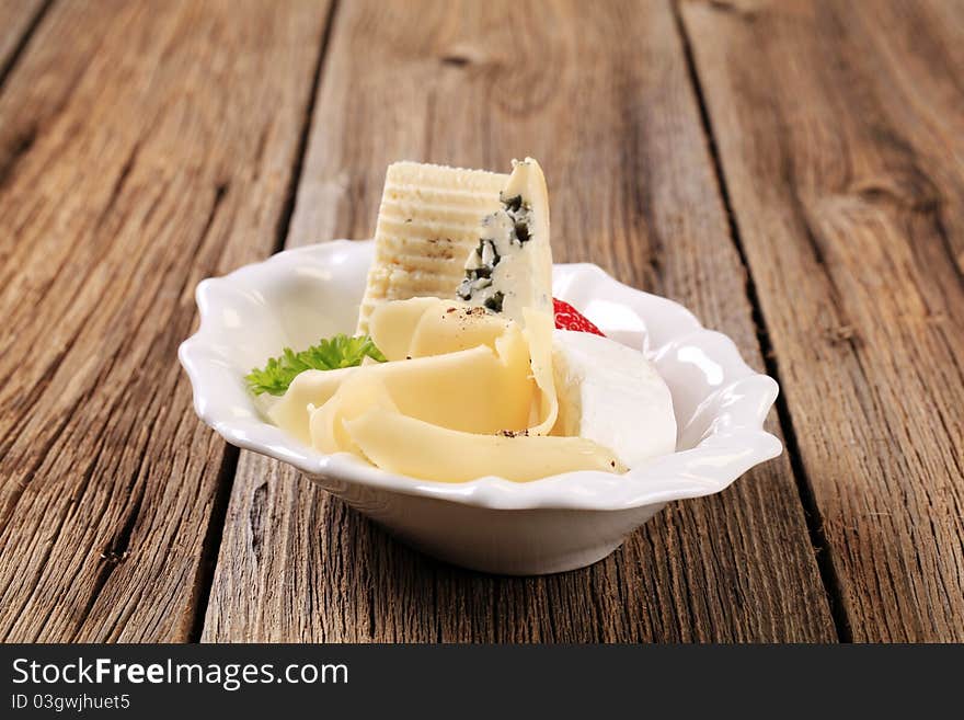 Selection of cheeses