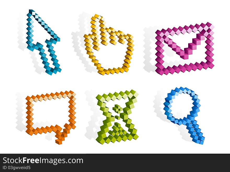 Illustration of set of computer application icon on abstract background. Illustration of set of computer application icon on abstract background