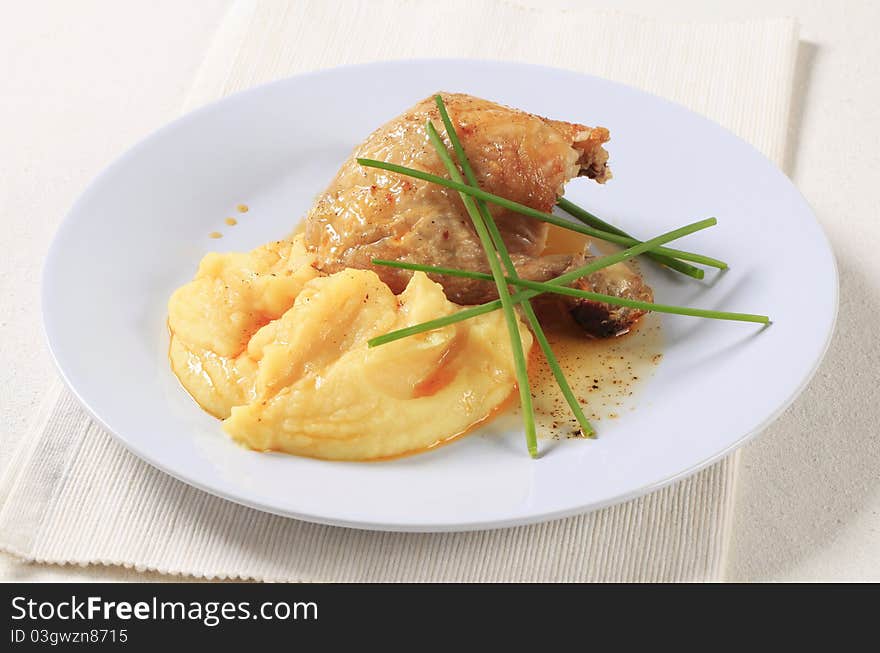 Roasted Chicken And Mashed Potato