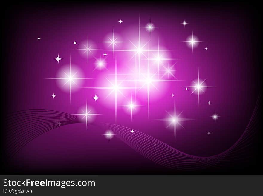 Illustration of abstract background with sparkling star. Illustration of abstract background with sparkling star