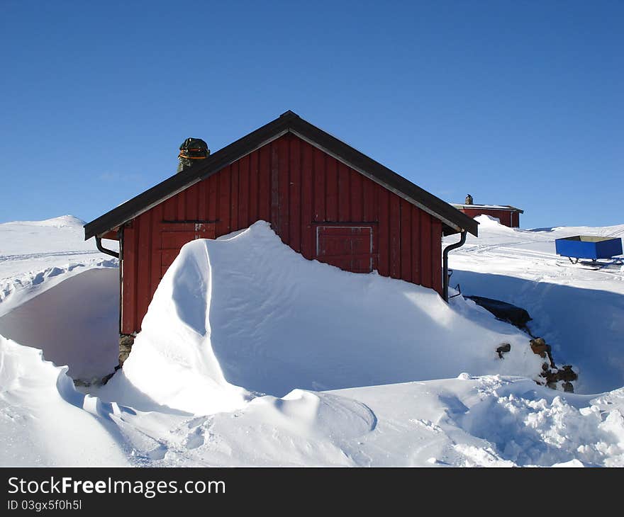 Cabin in the high mountains of Norway, Nordfjella. Cabin in the high mountains of Norway, Nordfjella.