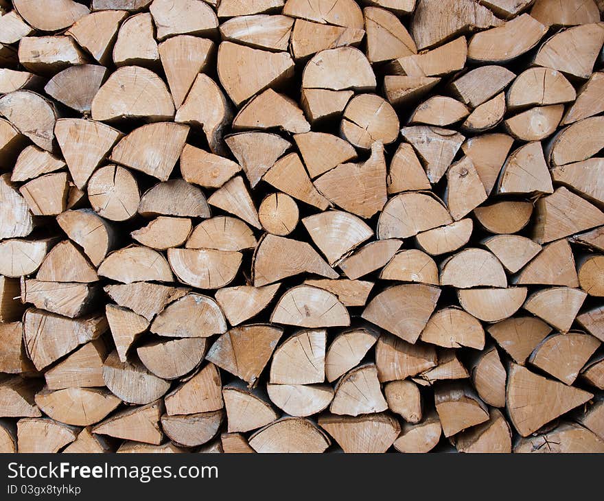 Pile of trunks forming an almost abstract background.