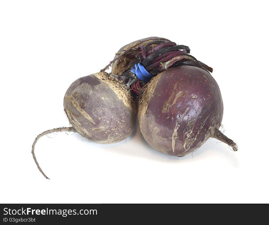 Fresh beet isolated on white background