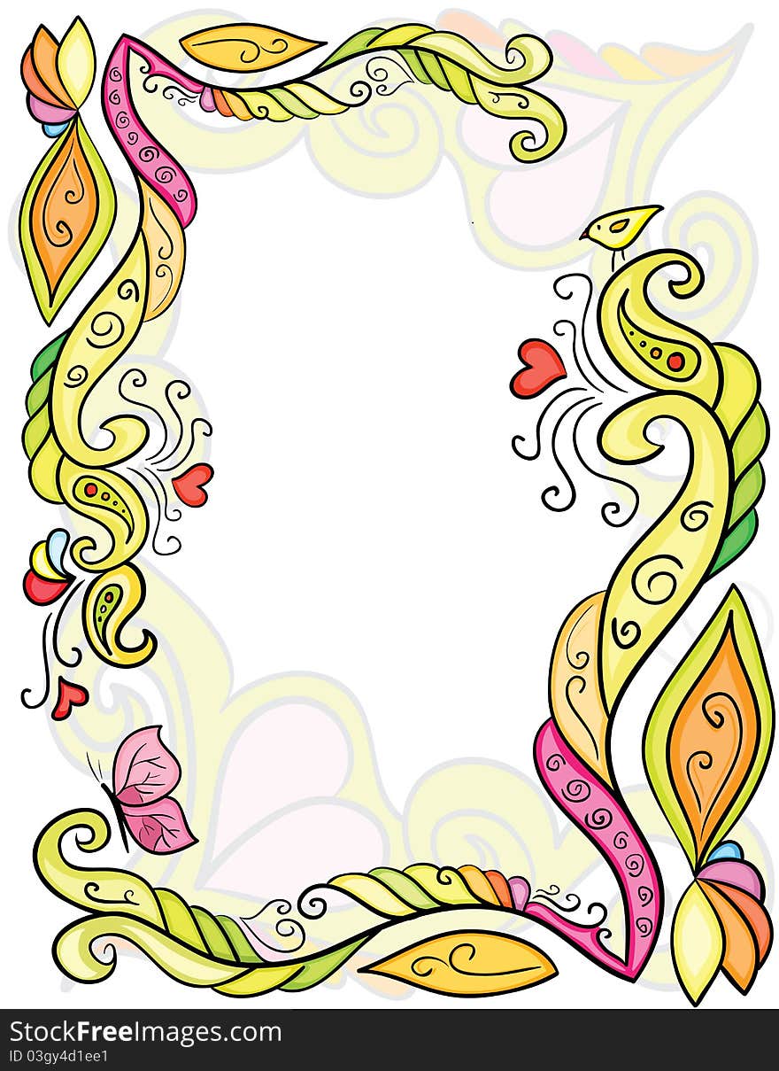 Color flower pattern