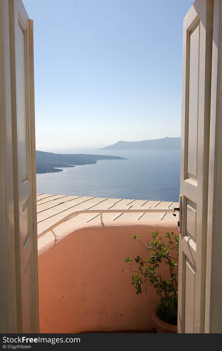 The door on the sea - Thira (Fira) - Santorini Island- Greece