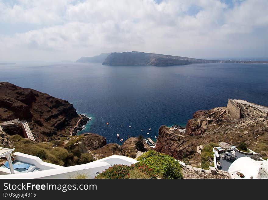 This is a view from Oia