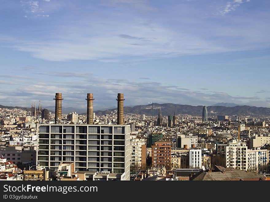 Panoramic view of Barcelona