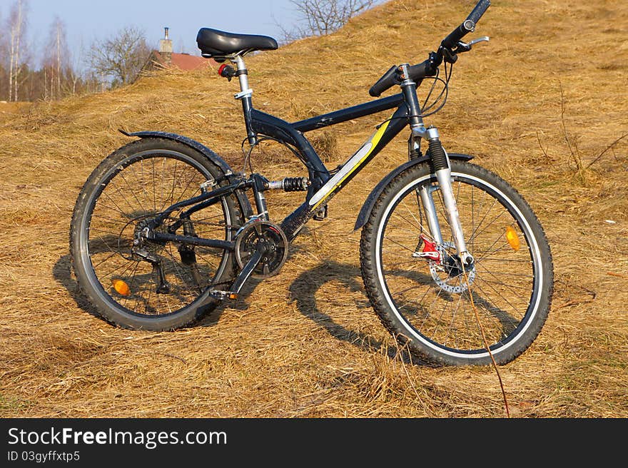 Old style bike in the nature