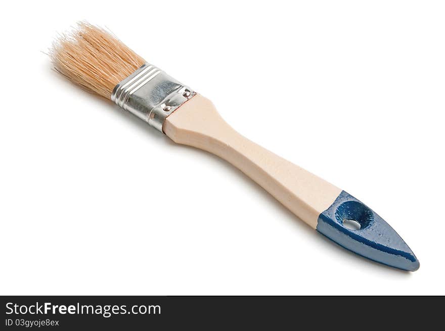 Mean paintbrush with stiff bristles