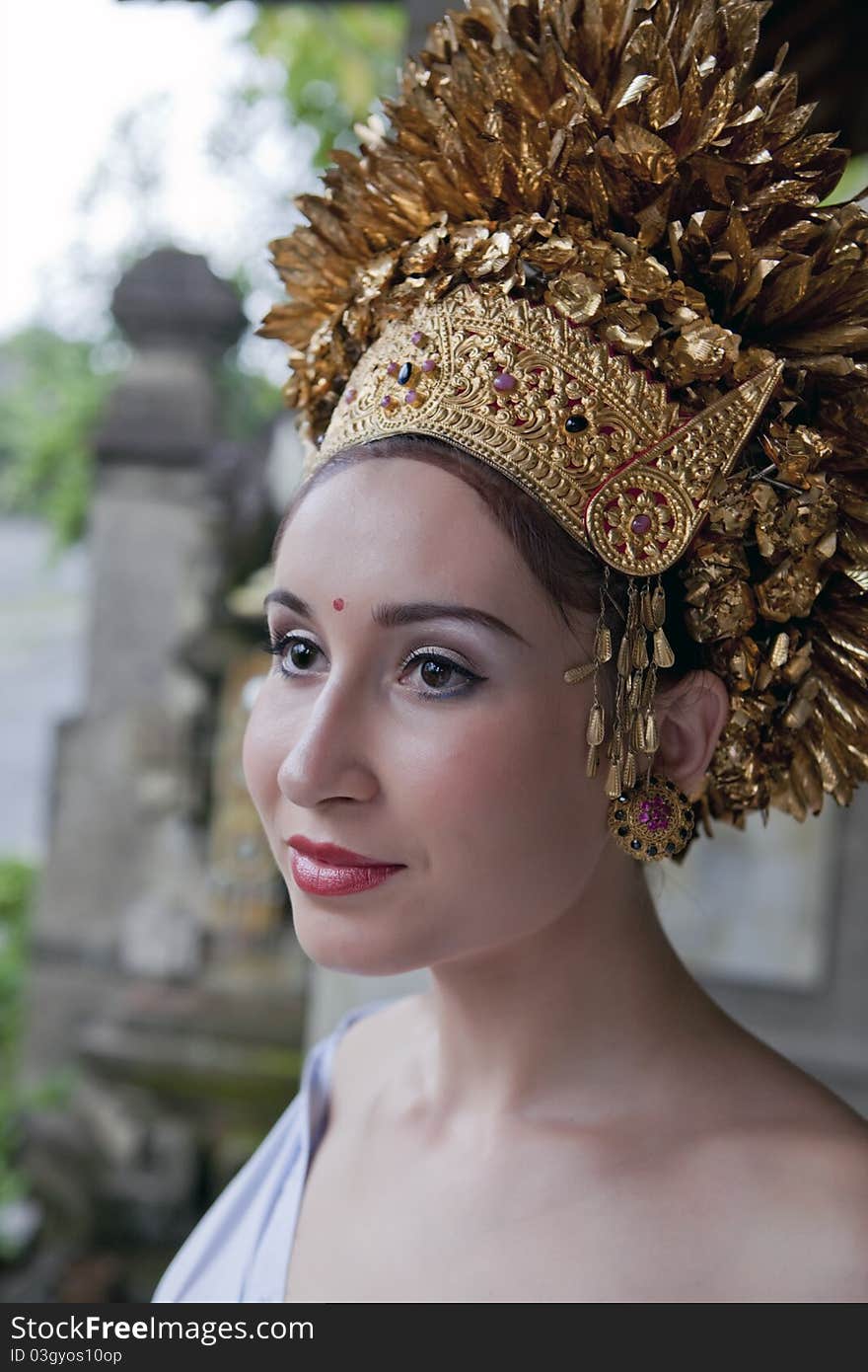 Attractive Bali Bride In A Traditional Suit