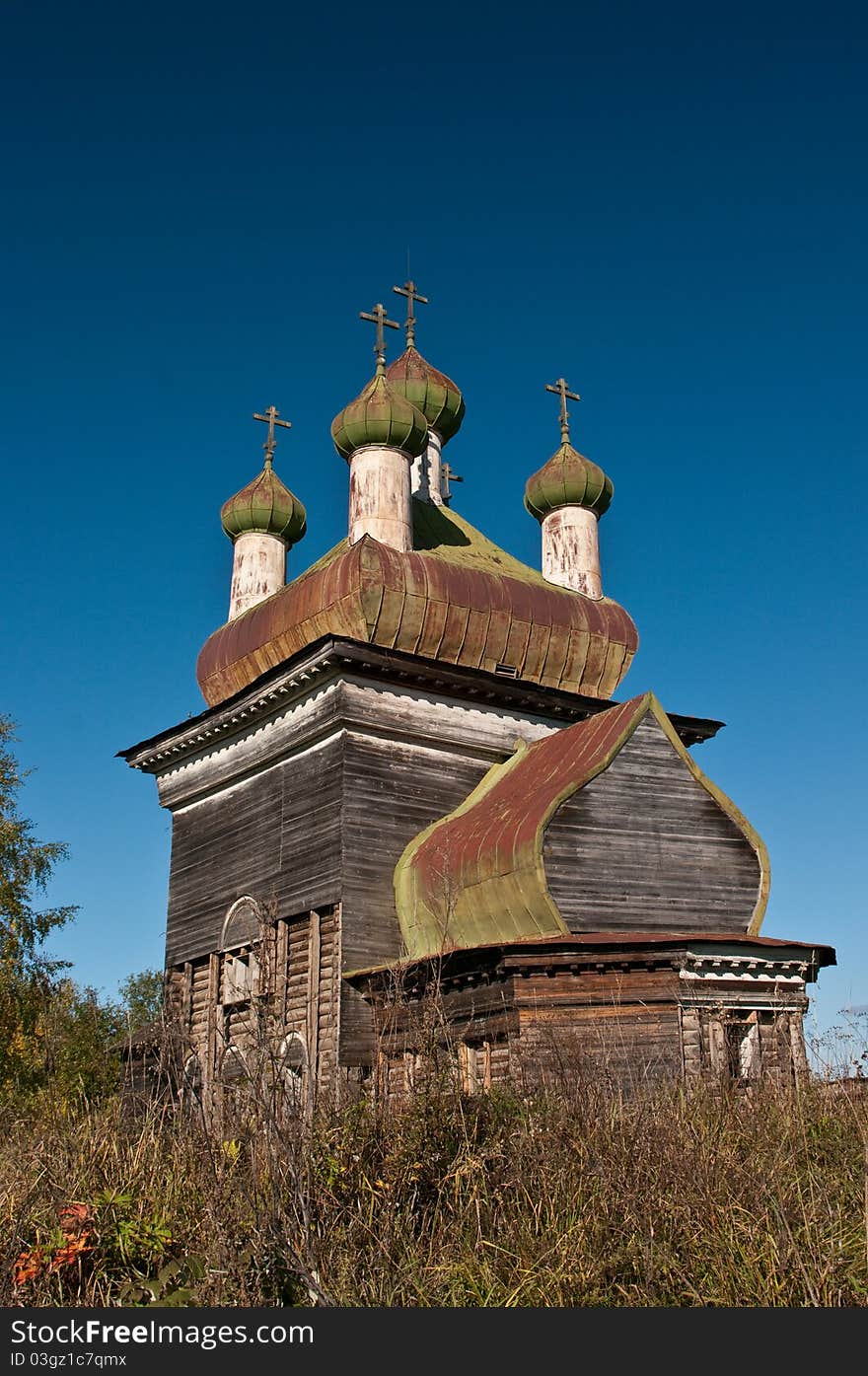 Russian wooden church