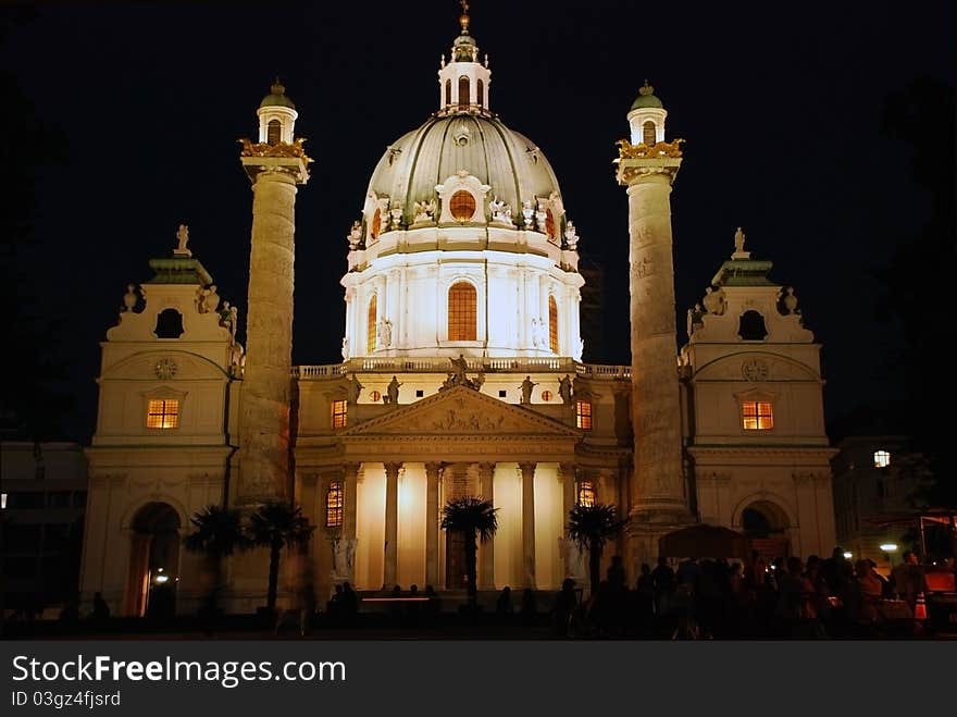 At that time a festival took place in front of the Karlskirche in Vienna.