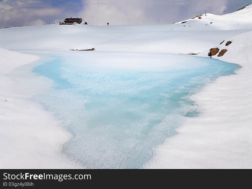 Frozen lake