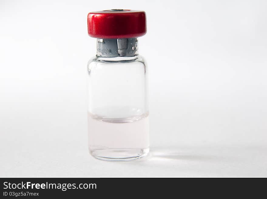 Close up medical bottle on the white backgroud. Close up medical bottle on the white backgroud