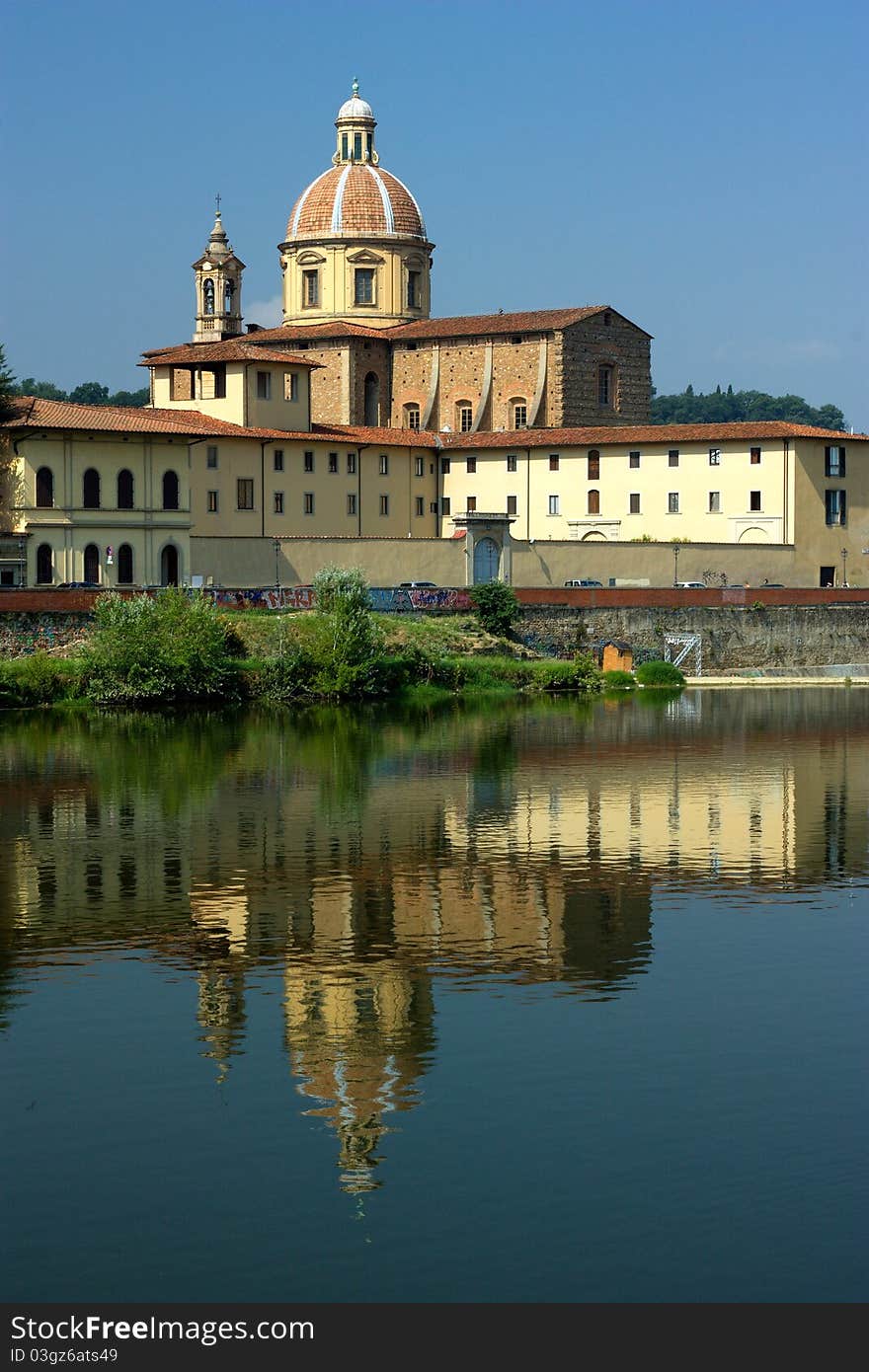 Florence, Bassilica And Arno River