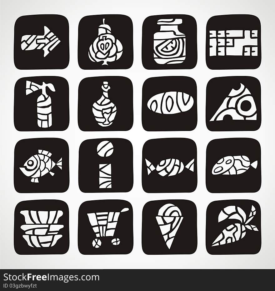 Different icons to store food