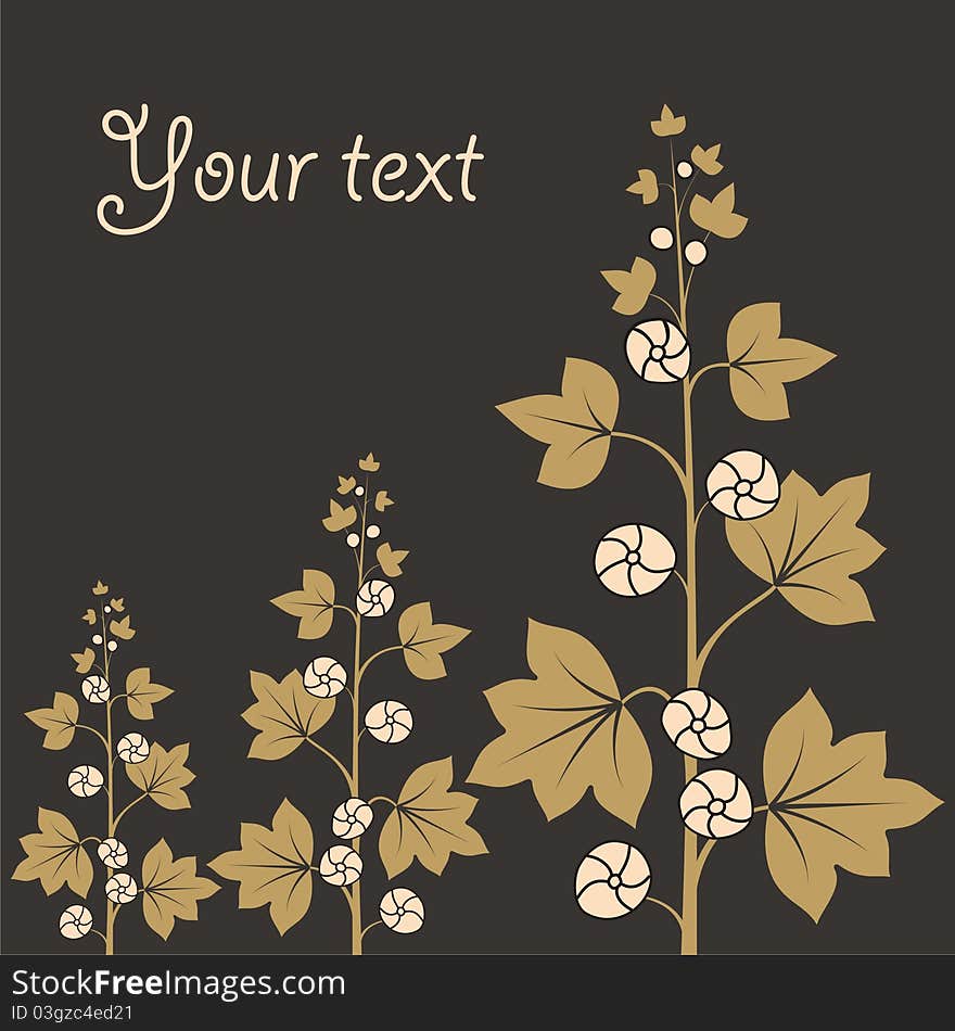 Stylized flowers with space for your text