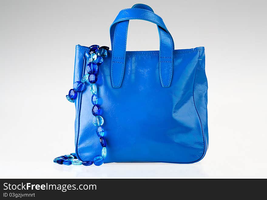 Blue Bag And Necklace