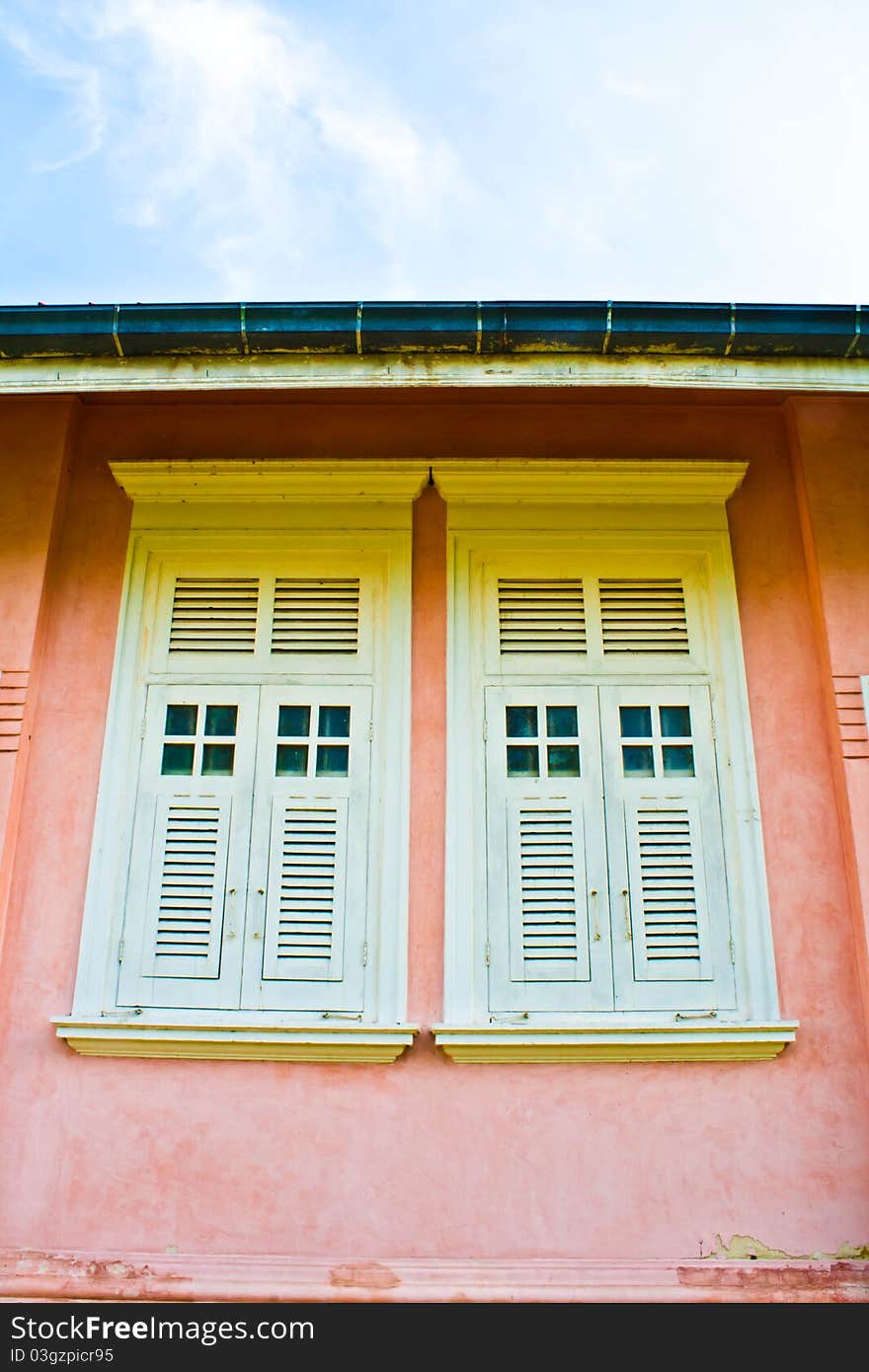 Wooden window European Style