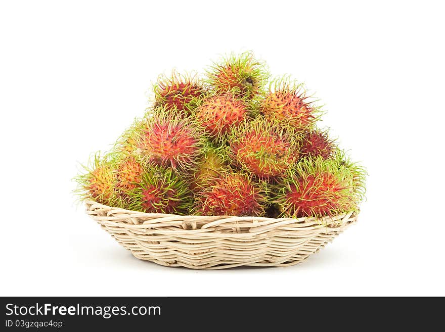 Rambutans in a basket