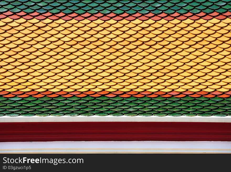 Roof in Wat Po, Thailand