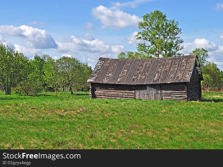 Old big shed in the country