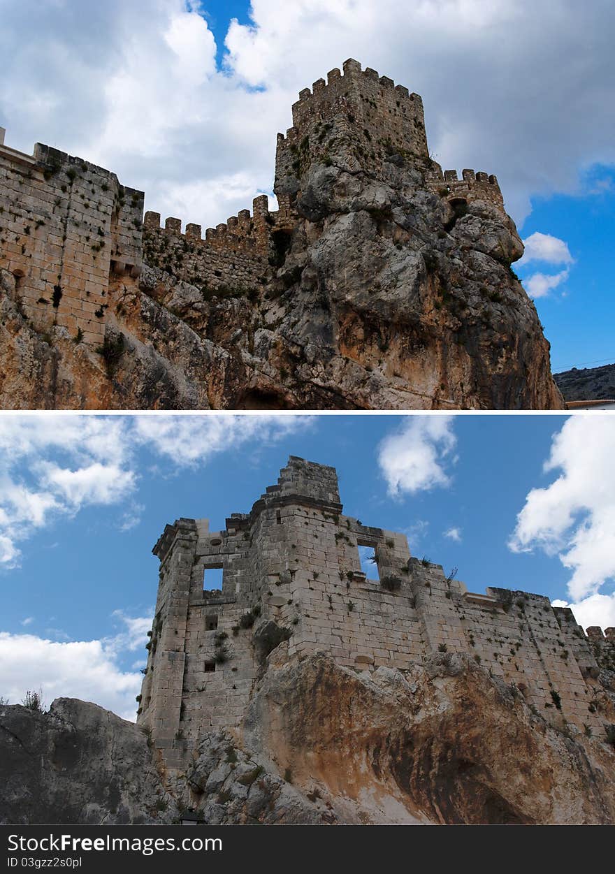 Ruins Of A Medieval Castle On The Rock