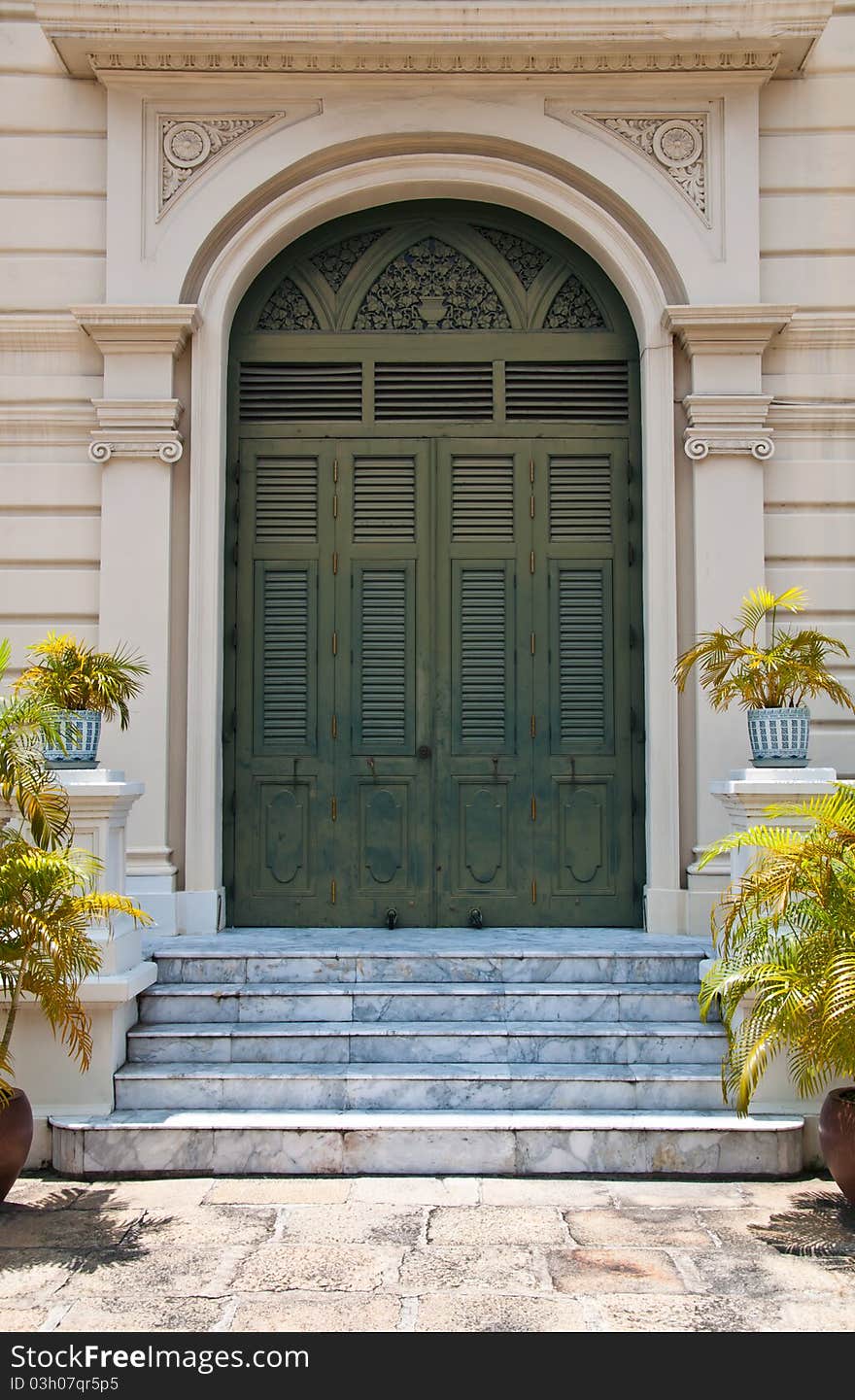 Ancient art thai palace door. Ancient art thai palace door