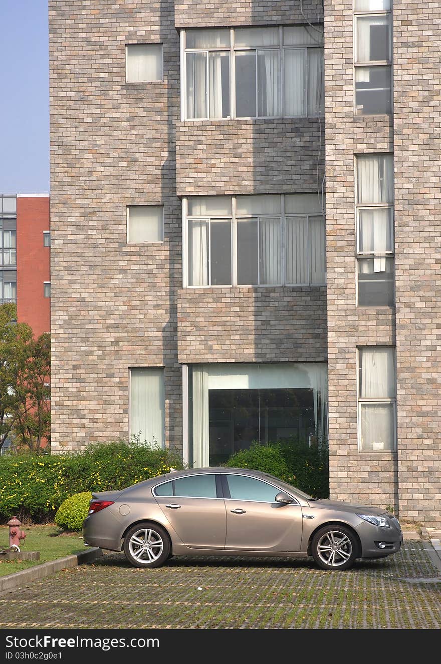 Parking Area By Office Building