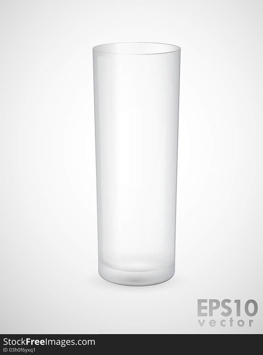 Empty Glass isolated on white vector